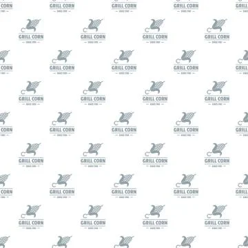 Grill corn pattern vector seamless Illustrazione stock
