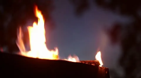 Grill Fire Light Stock Footage 8846799