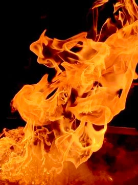 Grill Fire Foto stock