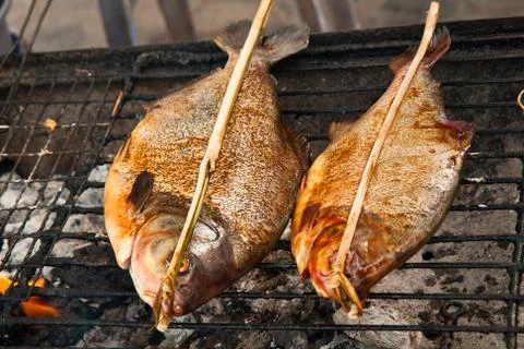 Grill fish Stock Photos