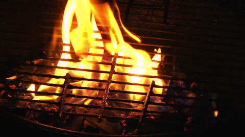 Grill flame Stock Footage 40274784