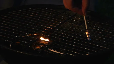 Grill flame Stock Footage 40274836