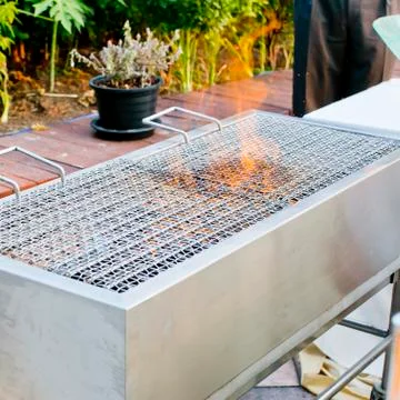 Grill flame Stock Photos