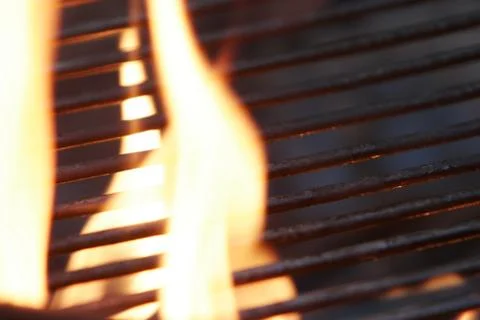 Grill Flames Stock Photos