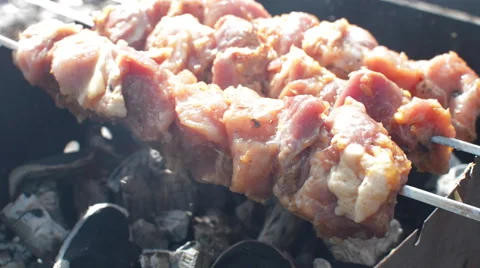 In the Grill Fried Delicious Kebabs Stock Footage 62417190