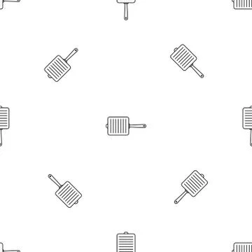 Grill fry pan pattern seamless Stock Illustration