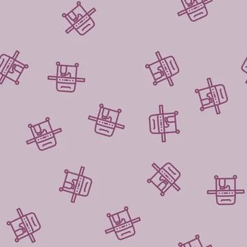 Grill gas service line vector seamless pattern Stock Illustration