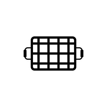 Grill Grid Flat Vector Icon Stock Illustration