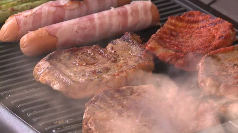 On the grill - HD Stock Footage 37621832