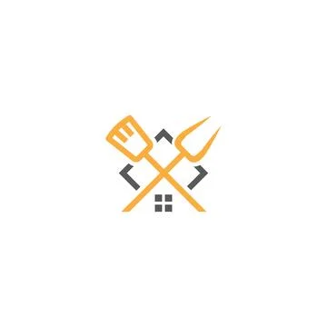 Grill house, restaurant. Vector logo icon template Stock Illustration