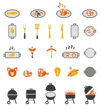 The grill icon. Barbeque symbol Illustrazione stock
