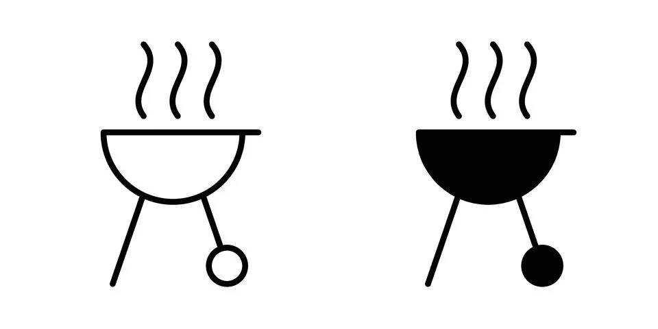 Grill icon for design projects and web UI Stock Illustration