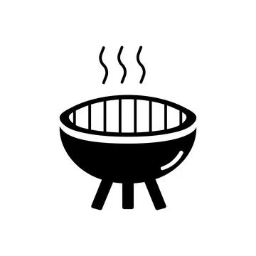 Grill icon element of camping icon for mobile concept and web apps. Thin line Stock Illustration
