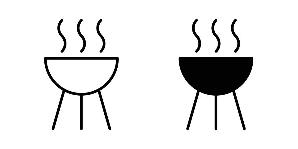 Grill icon graphic design. web icons vectors 库存插图