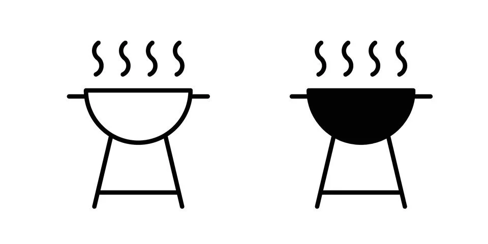 Grill icon illustration vector, icon set for apps Stock Illustration