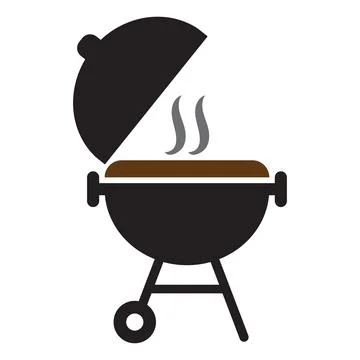 Grill icon logo design template isolated Stock Illustration