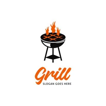 Grill Icon Logo Design Template Stock Illustration