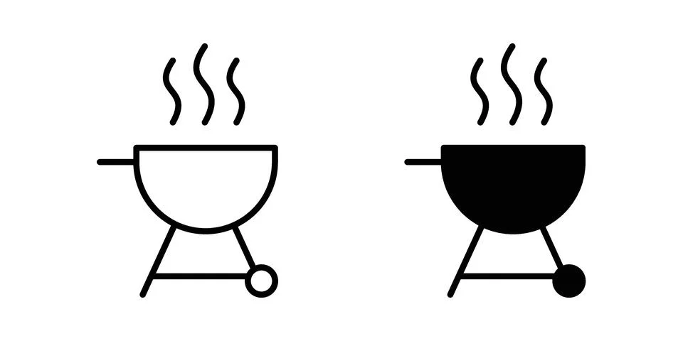 Grill icon vector design illustrations Stock Illustration