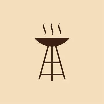 Grill icon vector 스톡 일러스트