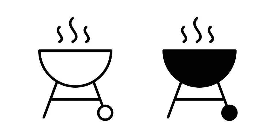 Grill icon vector, illustration icon set Stock Illustration
