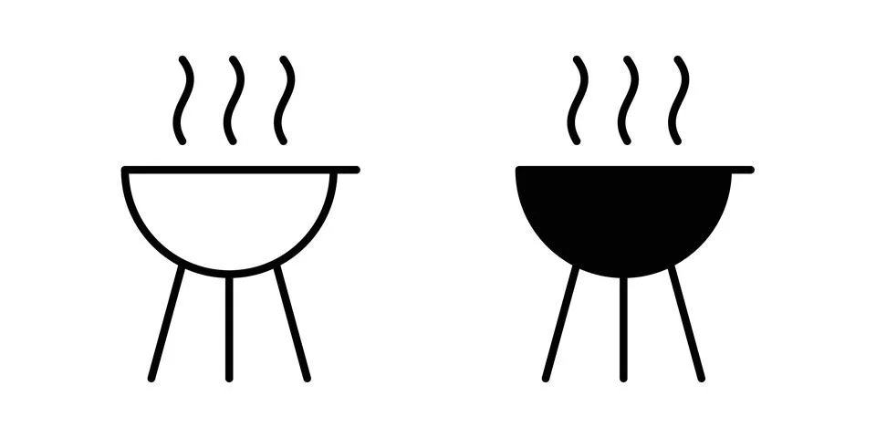 Grill icon vector symbol graphics Stock Illustration