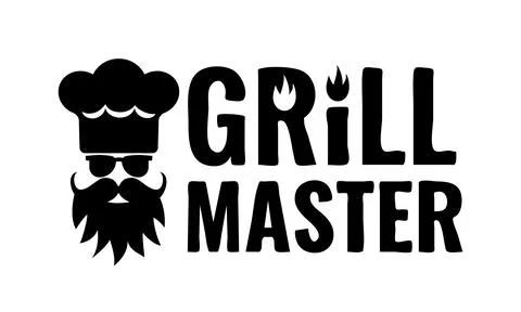 Grill master. Funny BBQ quote. Vector template for typography poster, banne.. Stock Illustration
