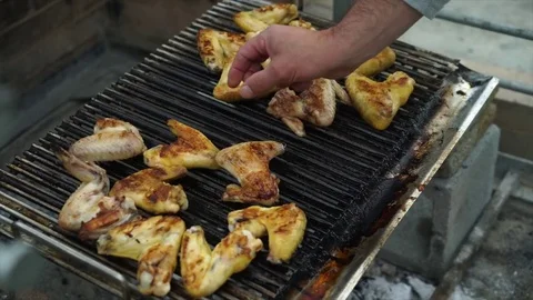 Grill meat chicken Stock Footage 80600088