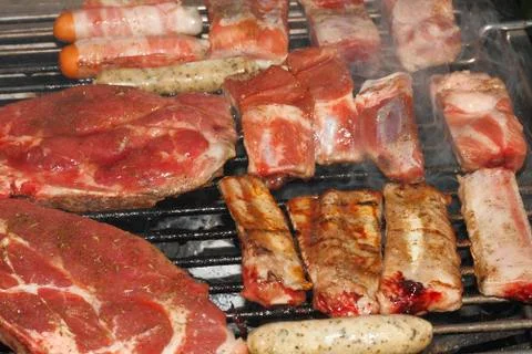 Grill meat Stock Photos
