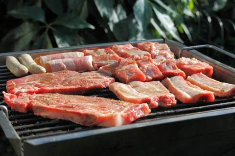 Grill meat Stock Photos
