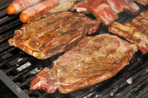 Grill meat Stock Photos