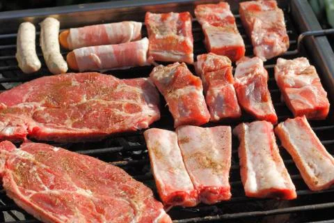 Grill meat Stock Photos