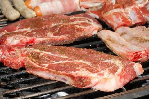 Grill meat Stock Photos