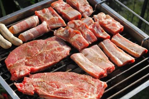 Grill meat Stock Photos