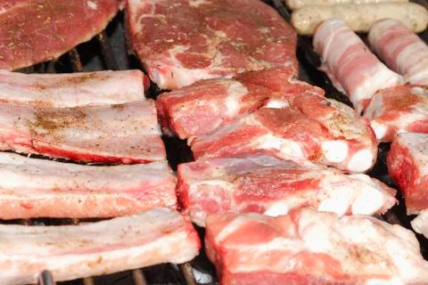 Grill meat Stock Photos