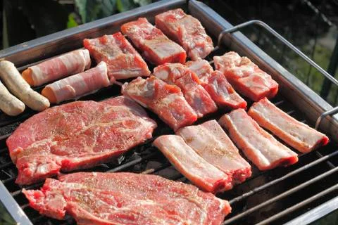Grill meat Stock Photos