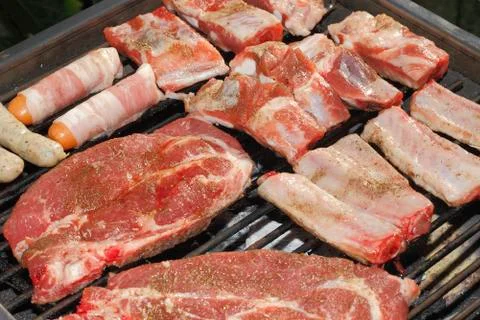 Grill meat Stock Photos