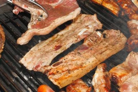 Grill meat Stock Photos