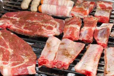 Grill meat Stock Photos