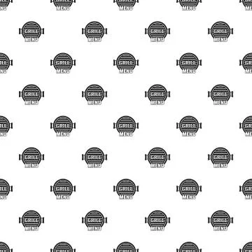 Grill menu pattern seamless Stock Illustration
