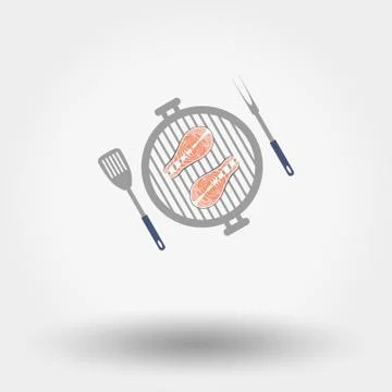 Grill menu symbol. Illustrazione stock