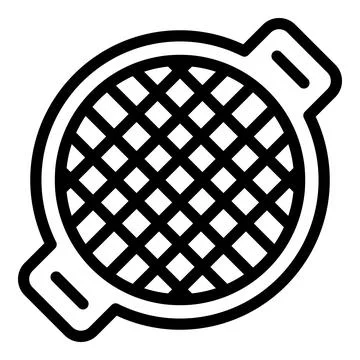 Grill net icon outline vector. Bbq steak Stock Illustration