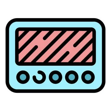 Grill oven icon vector flat Illustrazione stock