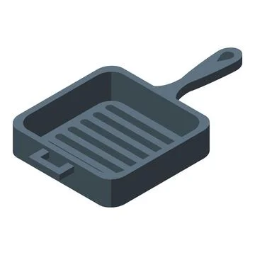 Grill pan icon isometric vector. Empty object Stock Illustration