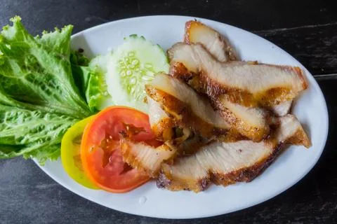 Grill pork neck Stock Photos