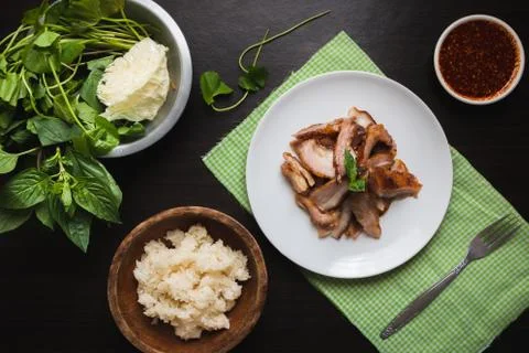 Grill pork Stock Photos