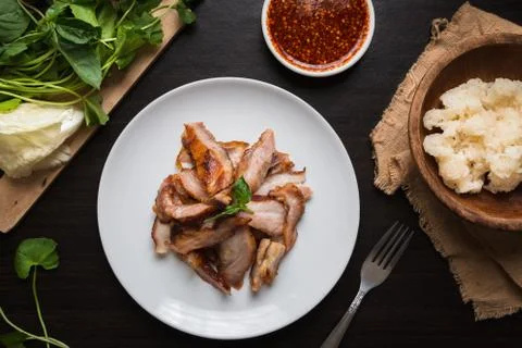 Grill pork Stock Photos