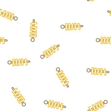Grill potatoes vector seamless pattern Stock Illustration