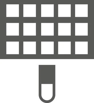 Grill rack. Vector black and white illustration. Stock Illustration