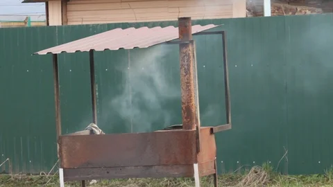 Grill by the road, close up Stock Footage 97715938