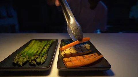 Grill salad Stock Footage 128442309